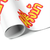 Crazy Westerner ♦ Farang Ba in thailändischer Spra Geschenkpapier (Rolleneckpunkt)