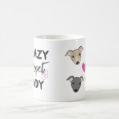 Crazy Whippet lady Dog Liebhaber Funny Text Kaffeetasse (Mittel)