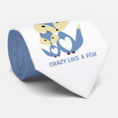 Crazy wie ein Fuchs, Blue Fox Burlap Krawatte (Gerollt)