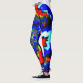 Crazy Wild Abstrakt Mandlebrot Leggings (Links)