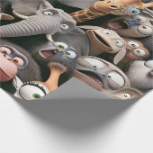 Crazy Wildlife Group Geschenkpapier (Ecke)
