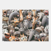 Crazy Wildlife Group Geschenkpapier Set (Vorderseite 2)