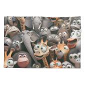 Crazy Wildlife Group Kissenbezug (Rückseite-Links)