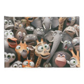 Crazy Wildlife Group Kissenbezug (Rückseite-Rechts)
