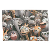 Crazy Wildlife Group Kissenbezug (Vorderseite-Links)