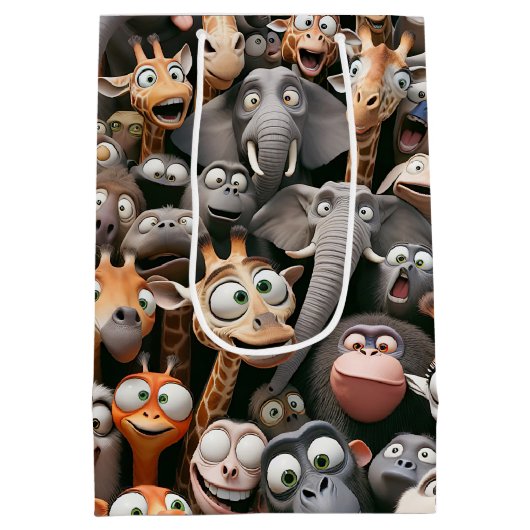 Crazy Wildlife Group Mittlere Geschenktüte (Rückseite)