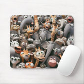 Crazy Wildlife Group Mousepad (Mit Mouse)