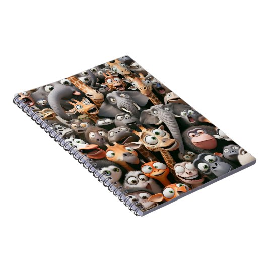 Crazy Wildlife Group Notizblock (Rechte Seite)