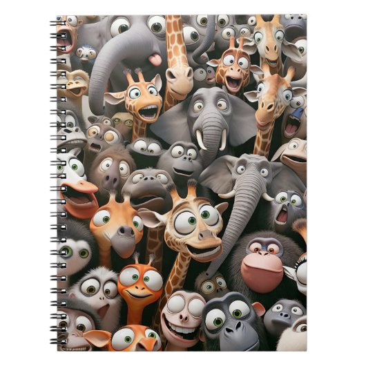 Crazy Wildlife Group Notizblock (Vorderseite)