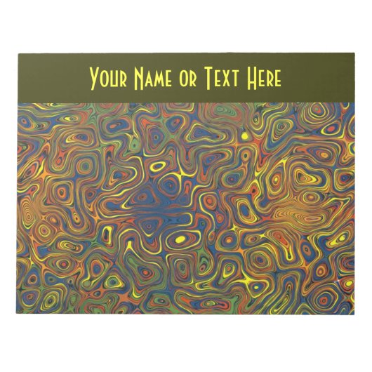 Crazy Wirbel Anpassbare Jotter oder Notepad Notizblock (Vorderseite)