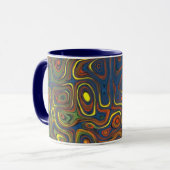 Crazy Wirbel Coffee Tasse, abstraktes Design Tasse (Vorderseite Links)