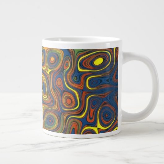 Crazy Wirbel Jumbo-Tasse, abstraktes Design Jumbo-Tasse (Rechts)