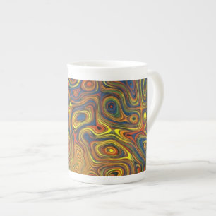 Crazy Wirbel Knochen China Tasse, abstraktes Desig Porzellantasse
