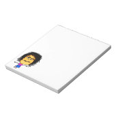 Crazy Woman Cartoon Notizblock (Rotiert)