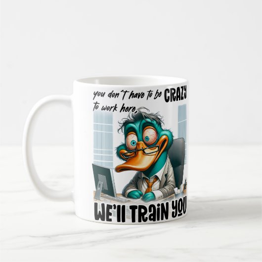 Crazy Work Day Survival Coffee Tasse (Links)