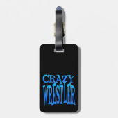 Crazy Wrestler Gepäckanhänger (Rückseite vertikal)