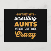 Crazy Wrestling Tante, wir sehen nicht nur verrück Postkarte (Vorderseite)