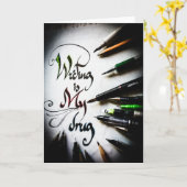 Crazy Writer Manifesto Karte (Gelbe Blume)