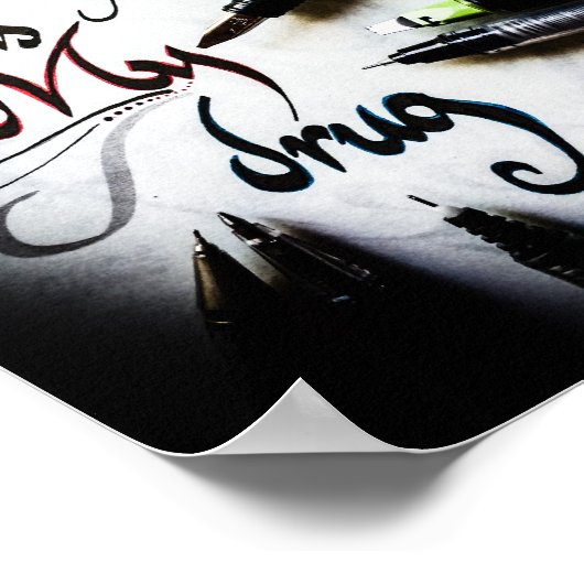 Crazy Writer Manifesto Poster (Ecke)