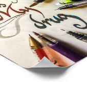 Crazy Writer manifesto Stifte und Stifte Poster (Ecke)