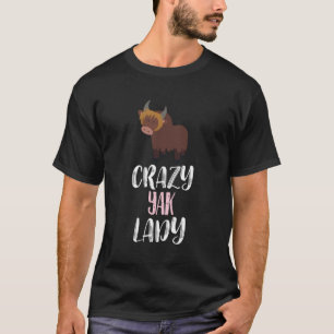 Crazy Yak Lady Yak Liebhaber T-Shirt