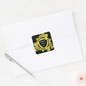 Crazy Yellow & Black Arrows Birthday Gevor Sticker (Umschlag)