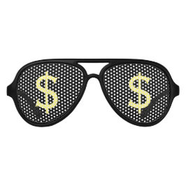 Crazy Yellow Dollars Shopping Stone Sonnenbrille