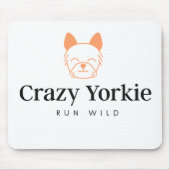 Crazy Yorkie Custom Computer Mouse Pad Mousepad (Vorne)