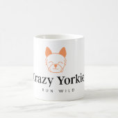 Crazy Yorkie Keramik Coffee & Hot-Drink Tasse (Mittel)