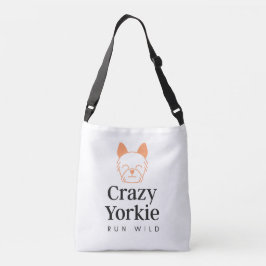 Crazy Yorkie Premium Canvas Bag Tragetaschen Mit Langen Trägern