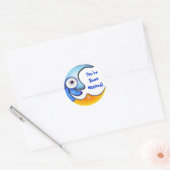 Crazy "You have been Mooned" Cartoon Sticker (Umschlag)