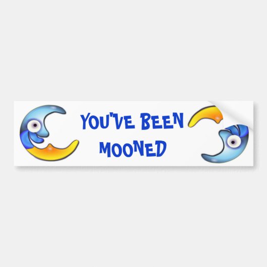 Crazy "YOU WEN MOONED" Cartoon Autoaufkleber (Vorne)