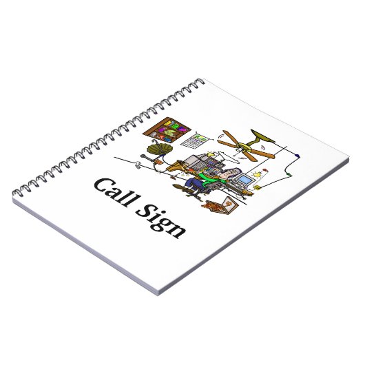 Crazy Zuhause Brew Ham Radio Shack Note Book Notizblock (Linke Seite)