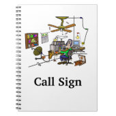 Crazy Zuhause Brew Ham Radio Shack Note Book Notizblock (Vorderseite)