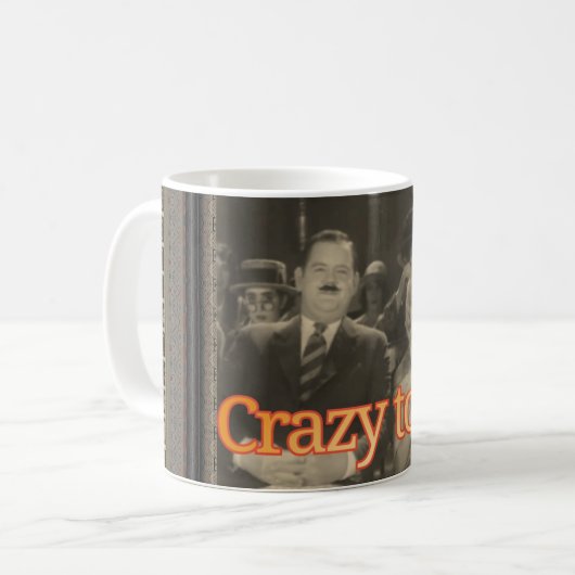 Crazy zum Handeln Kaffeetasse (Vorderseite Links)