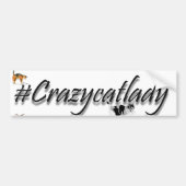 #crazycatlady Autoaufkleber (Vorne)