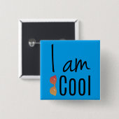 Crazydeal p592 bin ich cooler quadratischer button (Vorne & Hinten)