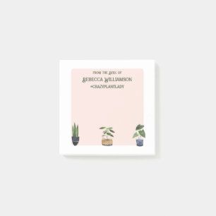 #crazyplantlady Von der persönlichen Schreibtisch Post-it Klebezettel