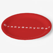 CrazySexyCool-Themen-Papierteller Pappteller (Schrägansicht)