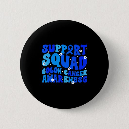 Crc colon cancer awareness support squad blue button (Vorderseite)
