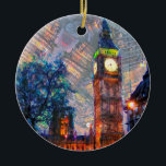 Crcle Ornament Big Ben<br><div class="desc">Crcle Ornament-Big Ben.Capture wunderschöne Erinnerungen mit einer personalisierten Keramik Dekoration. Fügen Sie Ihre Lieblings-Fotos,  Bilder und persönliche Nachricht zu beiden Seiten dieser Dekoration. Ein Strang aus goldenem Faden macht es einfach,  diesen fantastischen Sake anzuzeigen.</div>