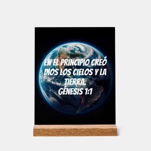 Creación Divina Acrylschild (Vorderseite)