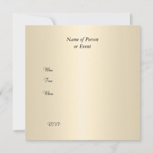 Cream 60. Geburtstagsparty Einladung (Rückseite)