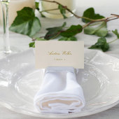 Cream and Gold Elegante Hochzeiten Platzkarten fla