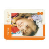 Cream and orange Miss You Grandma Foto Magnet (Horizontal)