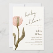 Cream and Pink Watercolor Einladung (Vorderseite)