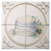 Cream and White Moisturizer Tub Kunst, Dichtung un Fliese (Vorderseite)