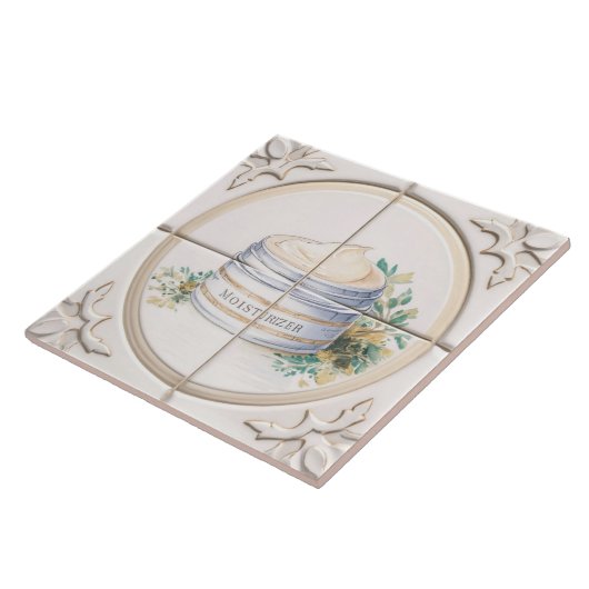 Cream and White Moisturizer Tub Kunst, Dichtung un Fliese (Seite)