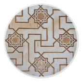 Cream Arabesque Keramikknauf (Vorderseite)