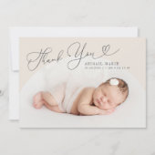 Cream Arch Frame Dankeschön an die Geburtserklärun Ankündigung (Vorderseite)